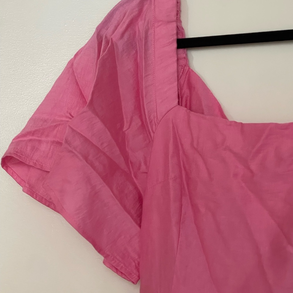 Pink Square Neck Dress - Picture 3 of 3